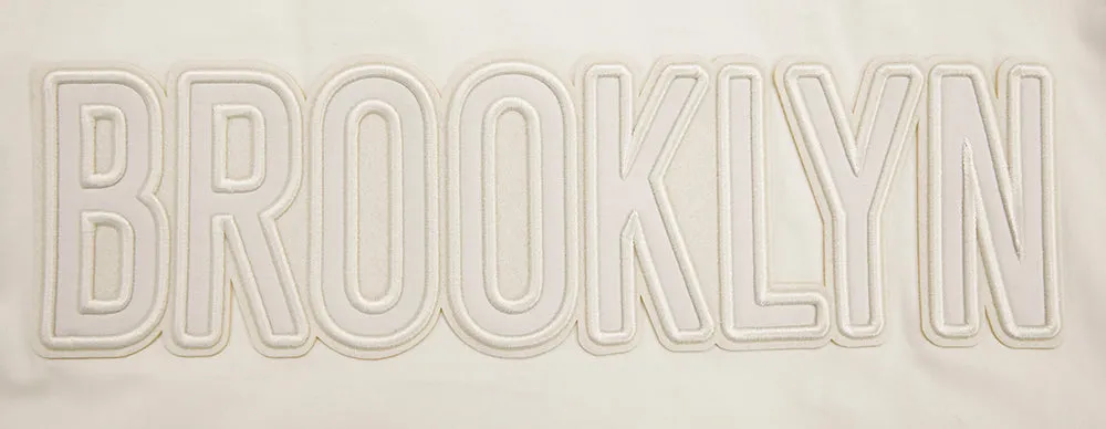NBA BROOKLYN NETS NEUTRAL TWILL JACKET (EGGSHELL)