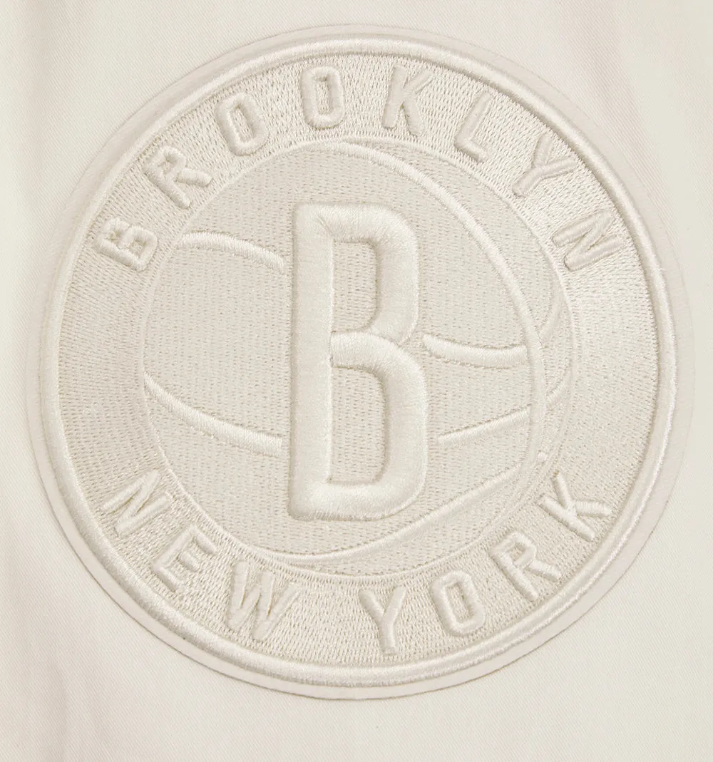 NBA BROOKLYN NETS NEUTRAL TWILL JACKET (EGGSHELL)