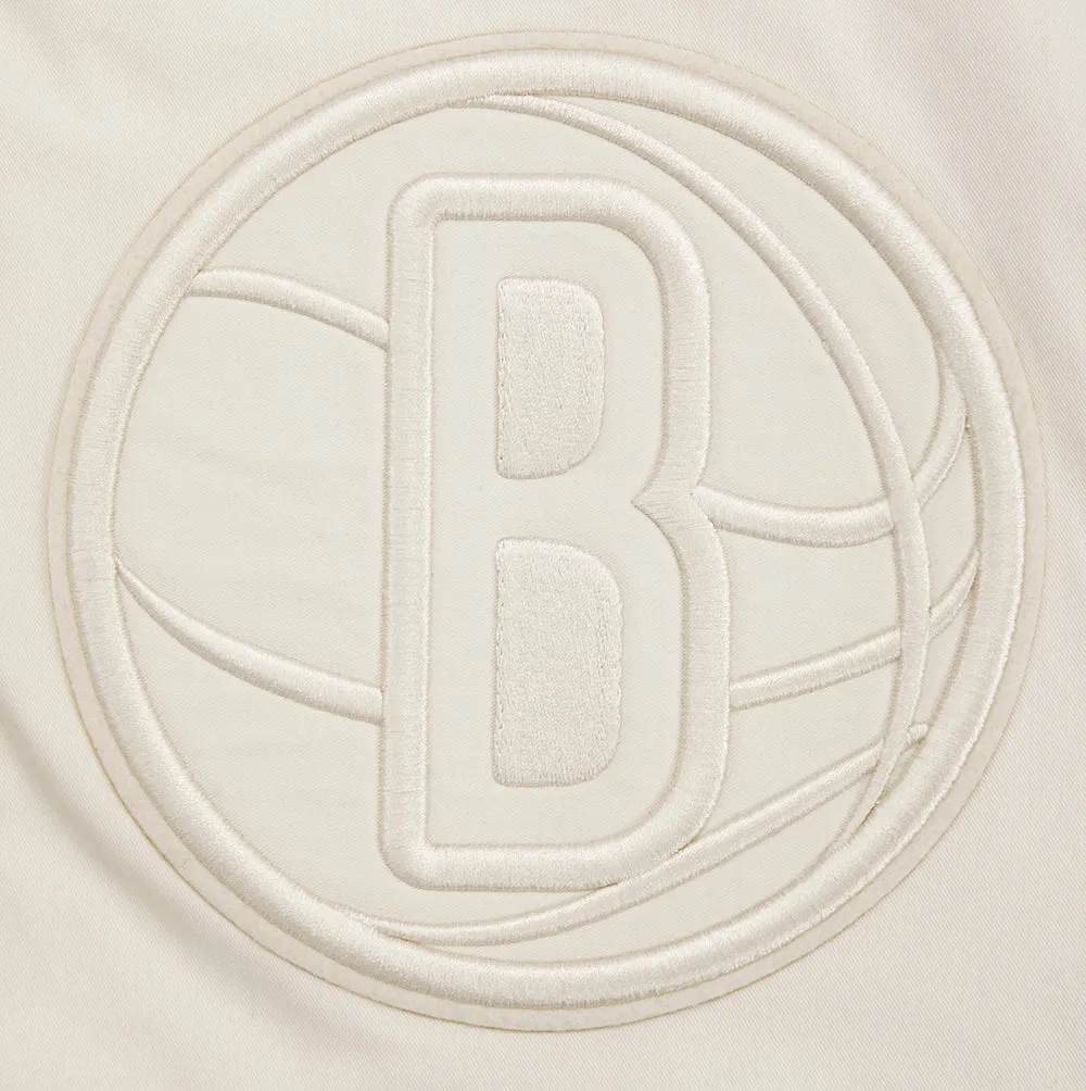 NBA BROOKLYN NETS NEUTRAL TWILL JACKET (EGGSHELL)