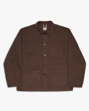 Nudie Jeans Buddy Herringbone Chore Jacket - Walnut