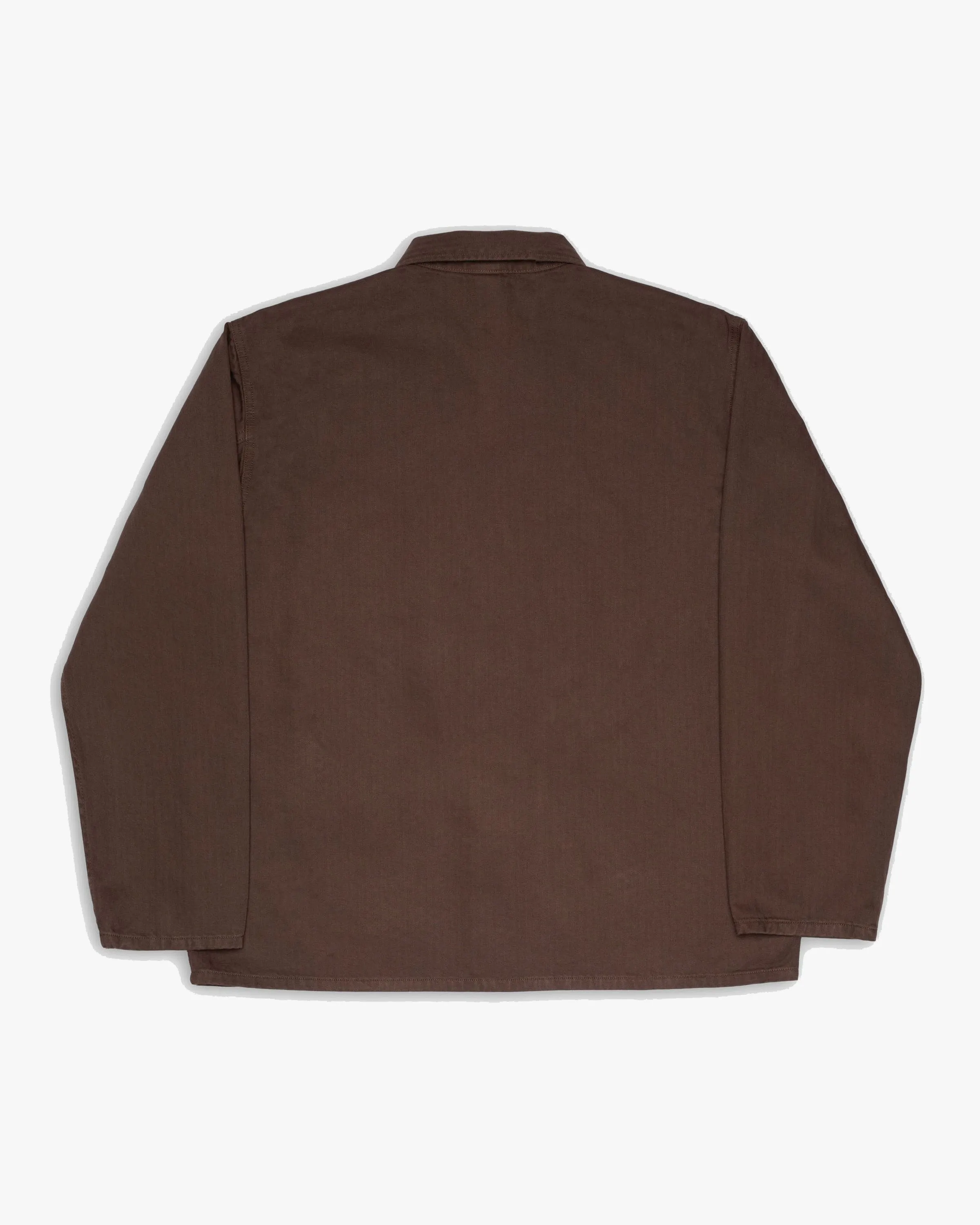 Nudie Jeans Buddy Herringbone Chore Jacket - Walnut