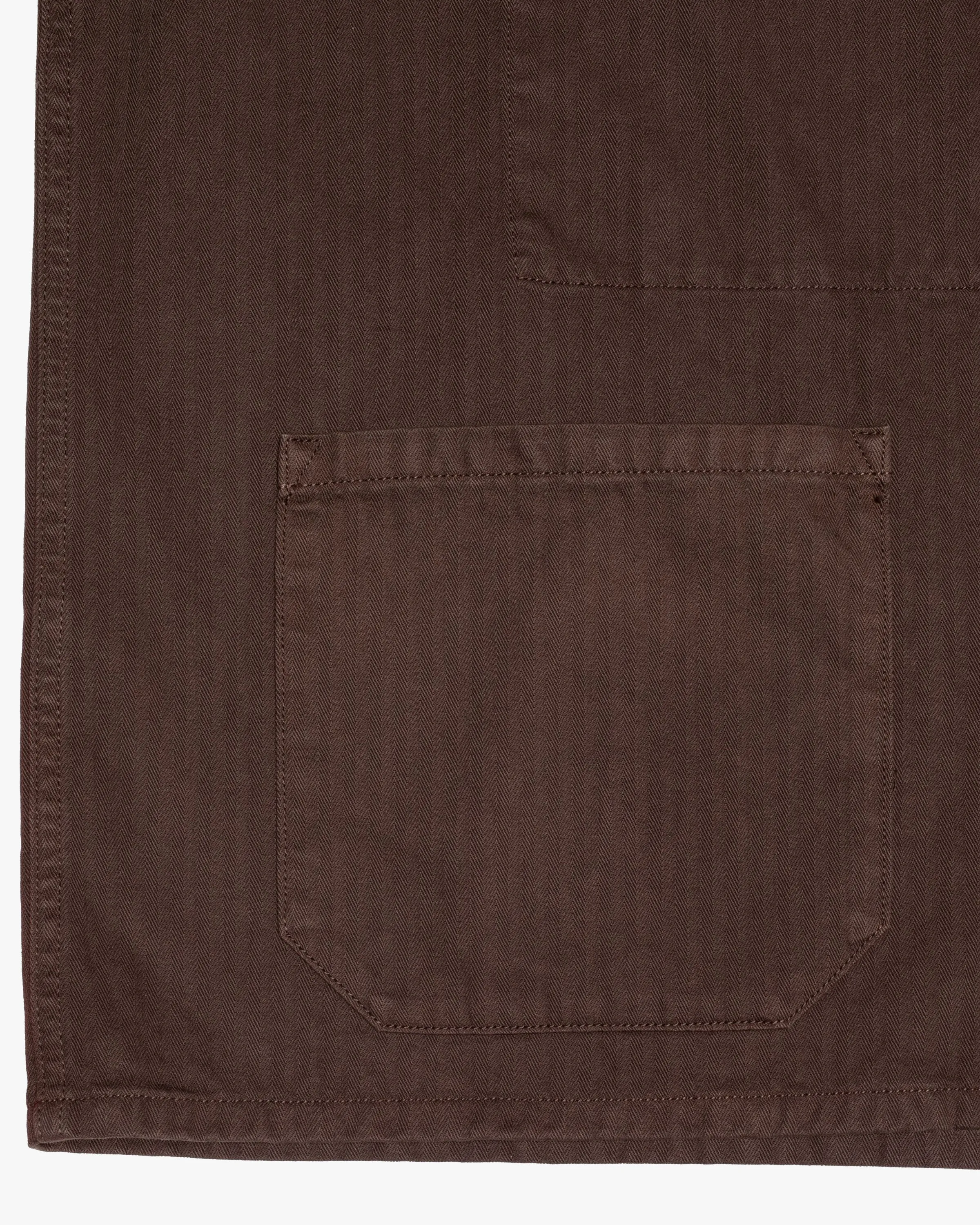 Nudie Jeans Buddy Herringbone Chore Jacket - Walnut