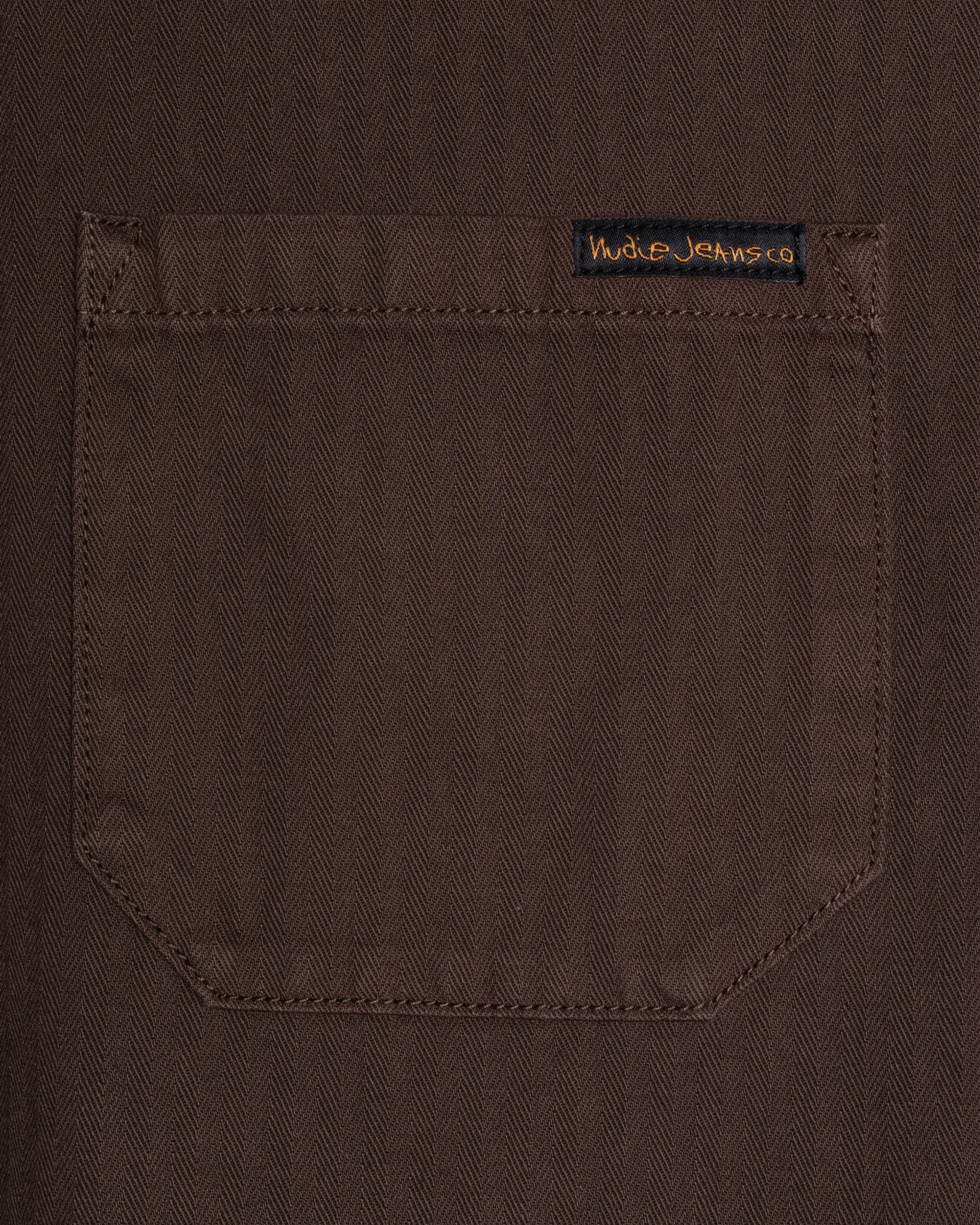 Nudie Jeans Buddy Herringbone Chore Jacket - Walnut