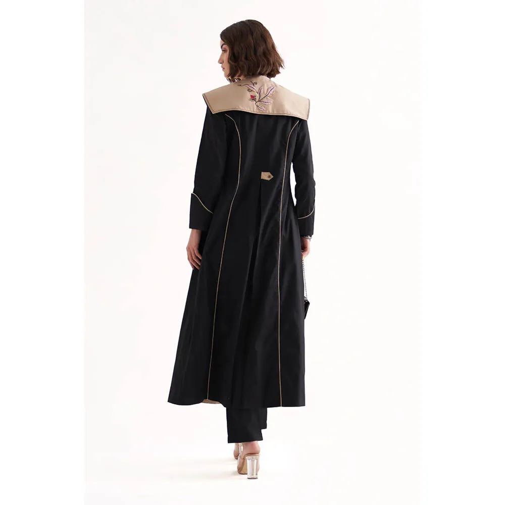 Our Love Cray Trench Long Black Jacket