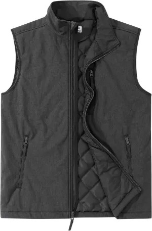 Outdoor Ventures Men's Casual Outerwear Vest Lightweight Winter Zip Up Sleeveless Jacket for Hiking Travel Golf Running