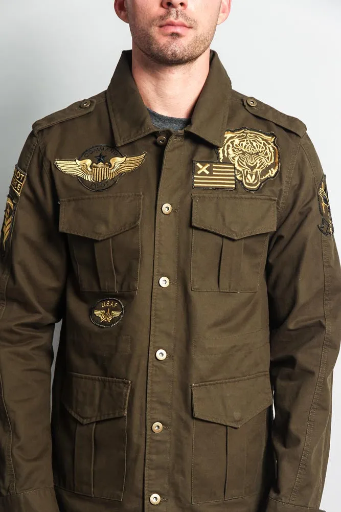 Patched Army Jacket