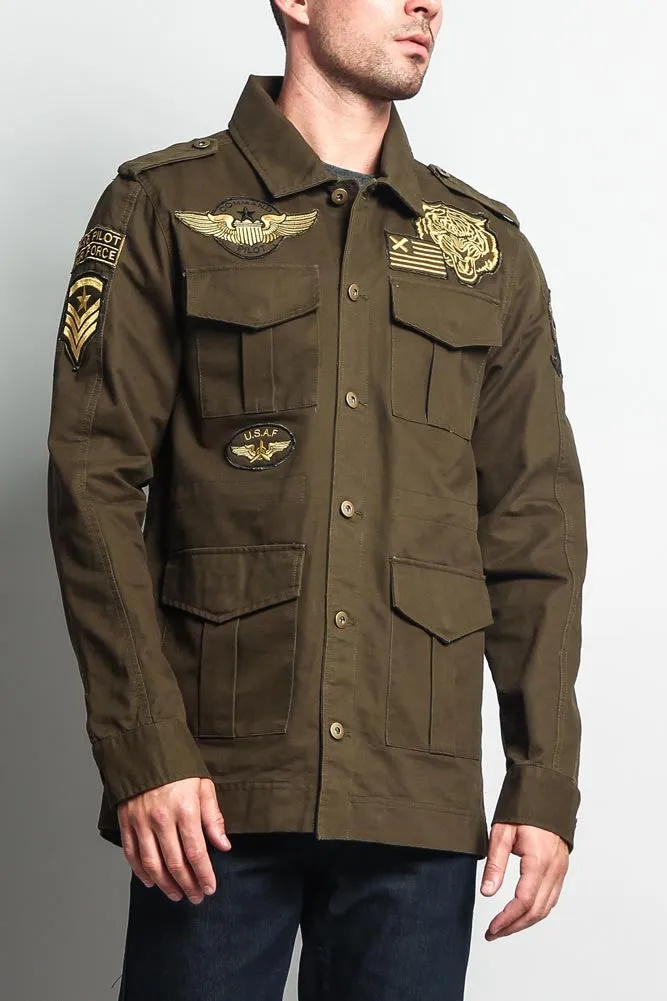 Patched Army Jacket