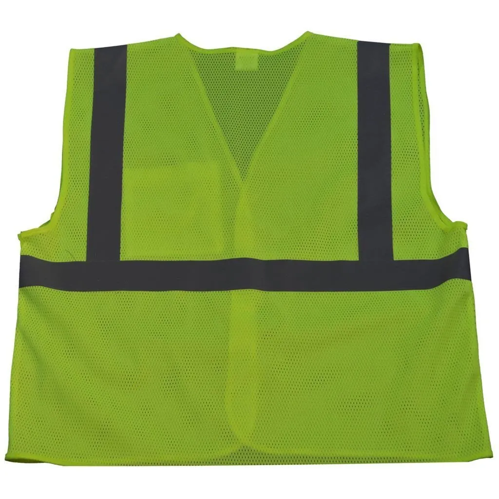 Petra Roc ANSI Class 2 Lime Economy Safety Vest with Velcro Closure