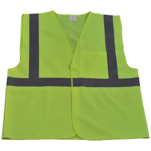 Petra Roc ANSI Class 2 Lime Economy Safety Vest with Velcro Closure