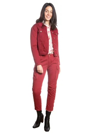 Quilted jacket in Brick