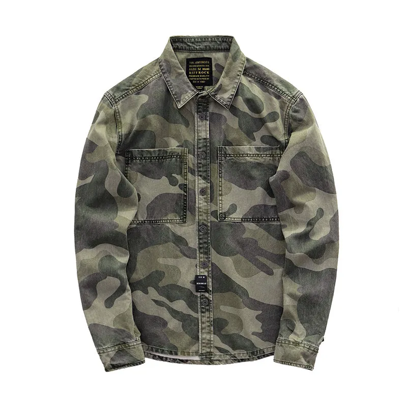 Retro Military Style Camouflage Shirt Jacket