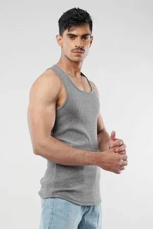 Ribbed Tank Top - Grey