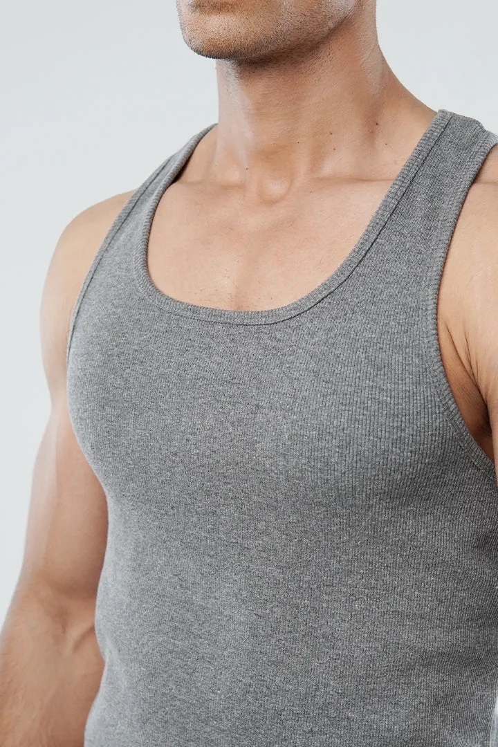 Ribbed Tank Top - Grey