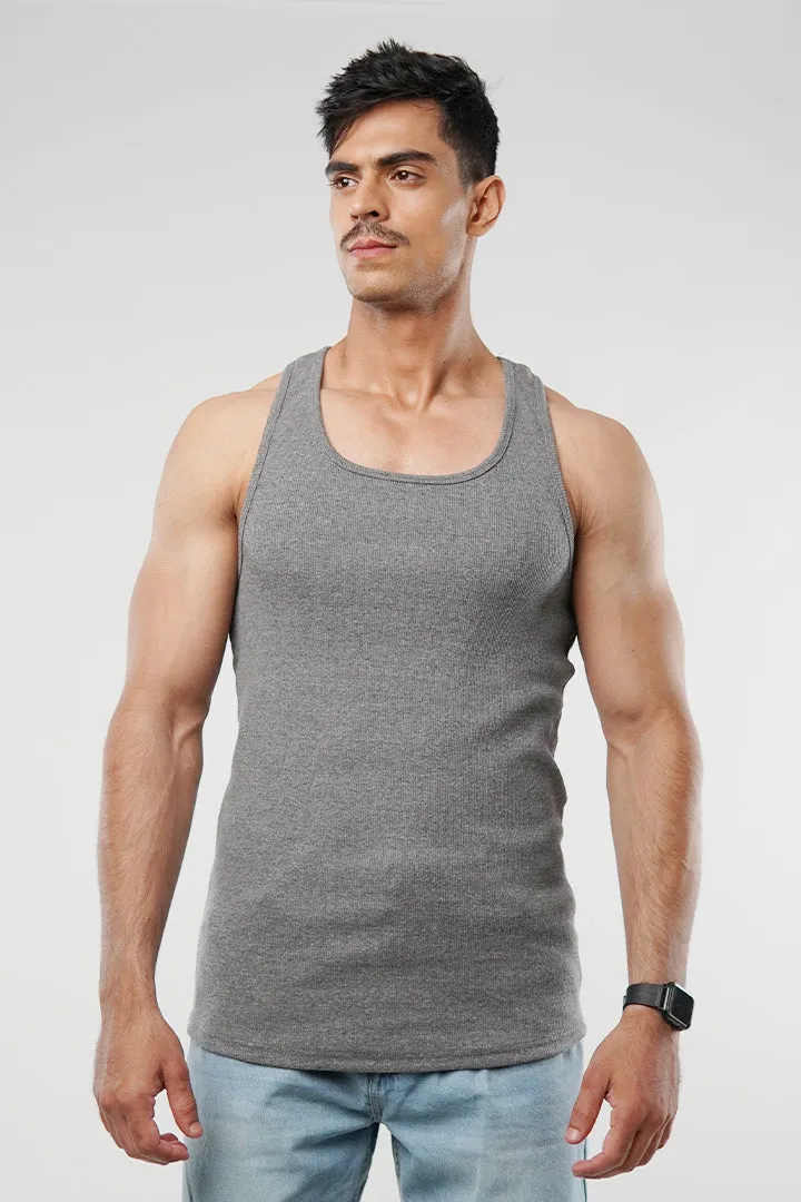 Ribbed Tank Top - Grey