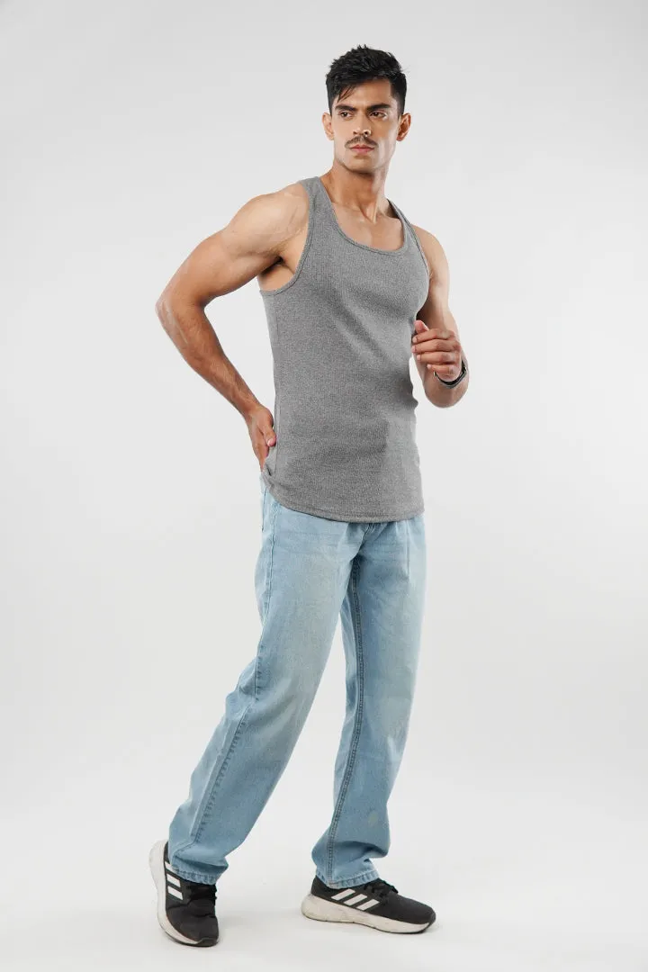 Ribbed Tank Top - Grey