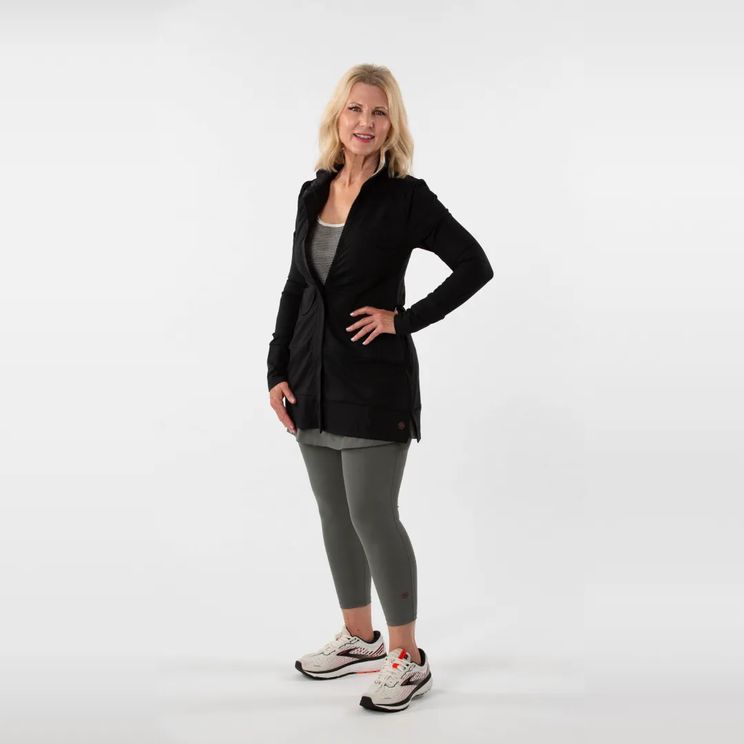 Sedona Extra Long Jacket - Black Noir