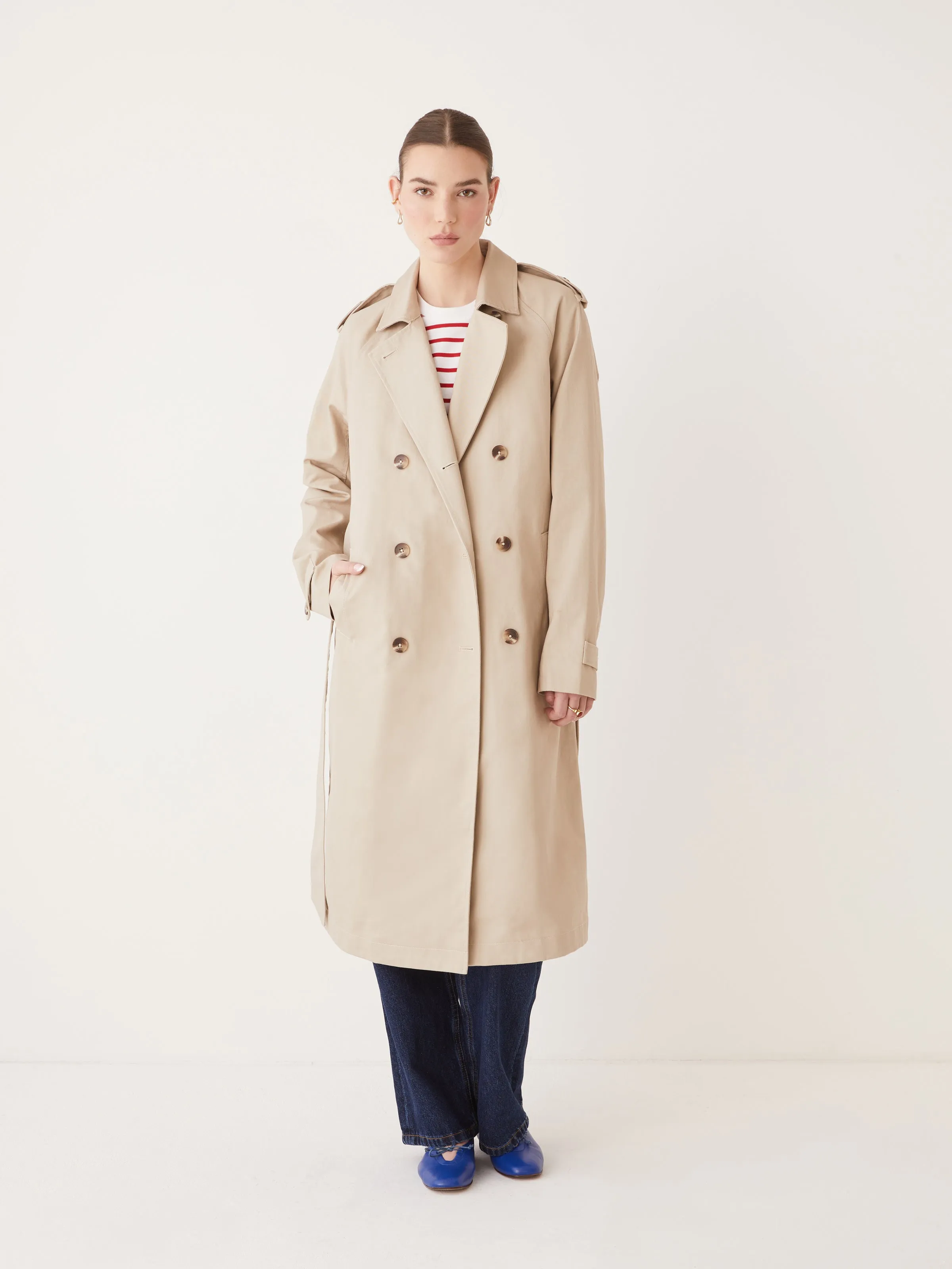 The Kapok Trench Coat in Feather Grey