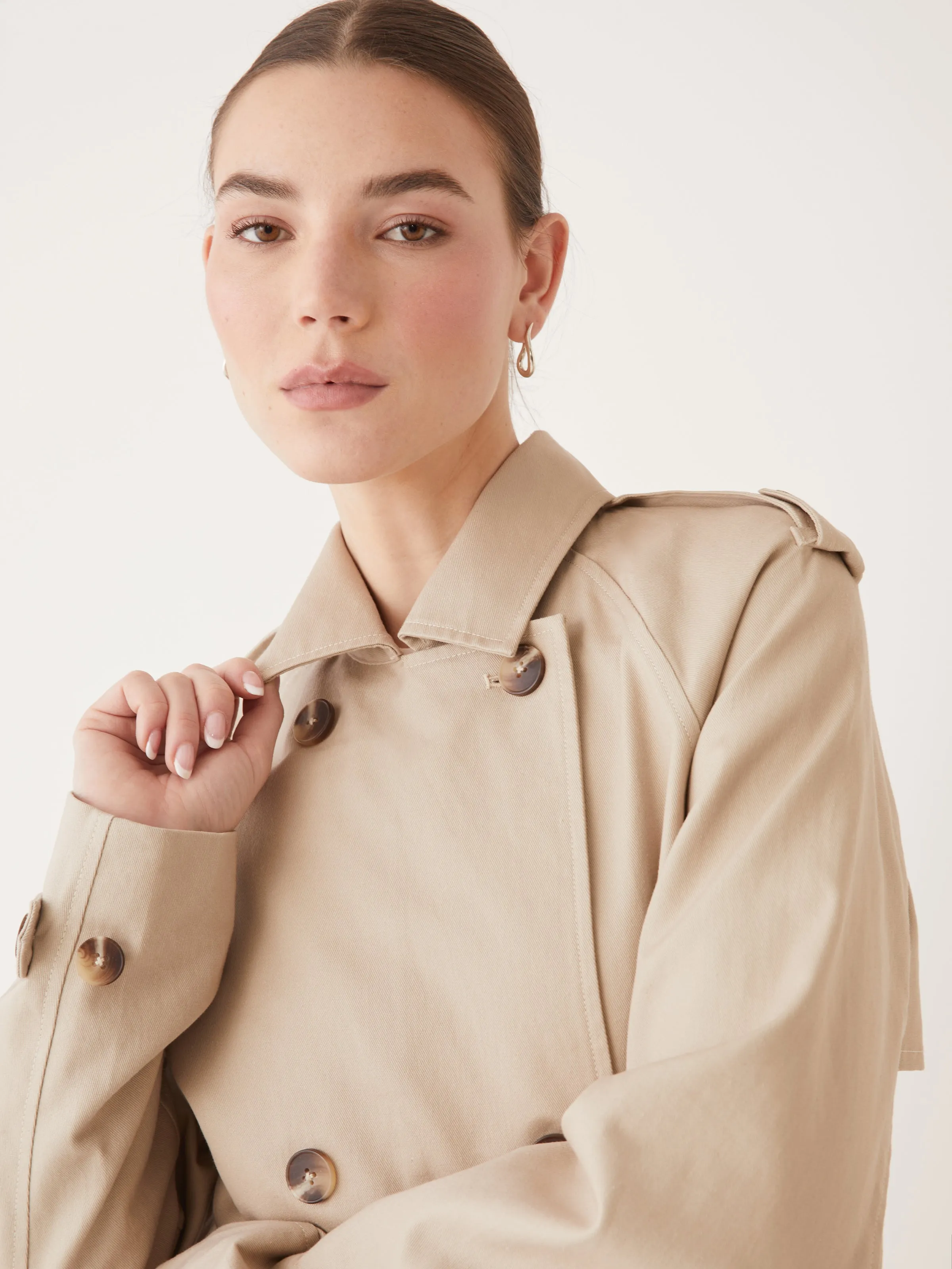 The Kapok Trench Coat in Feather Grey