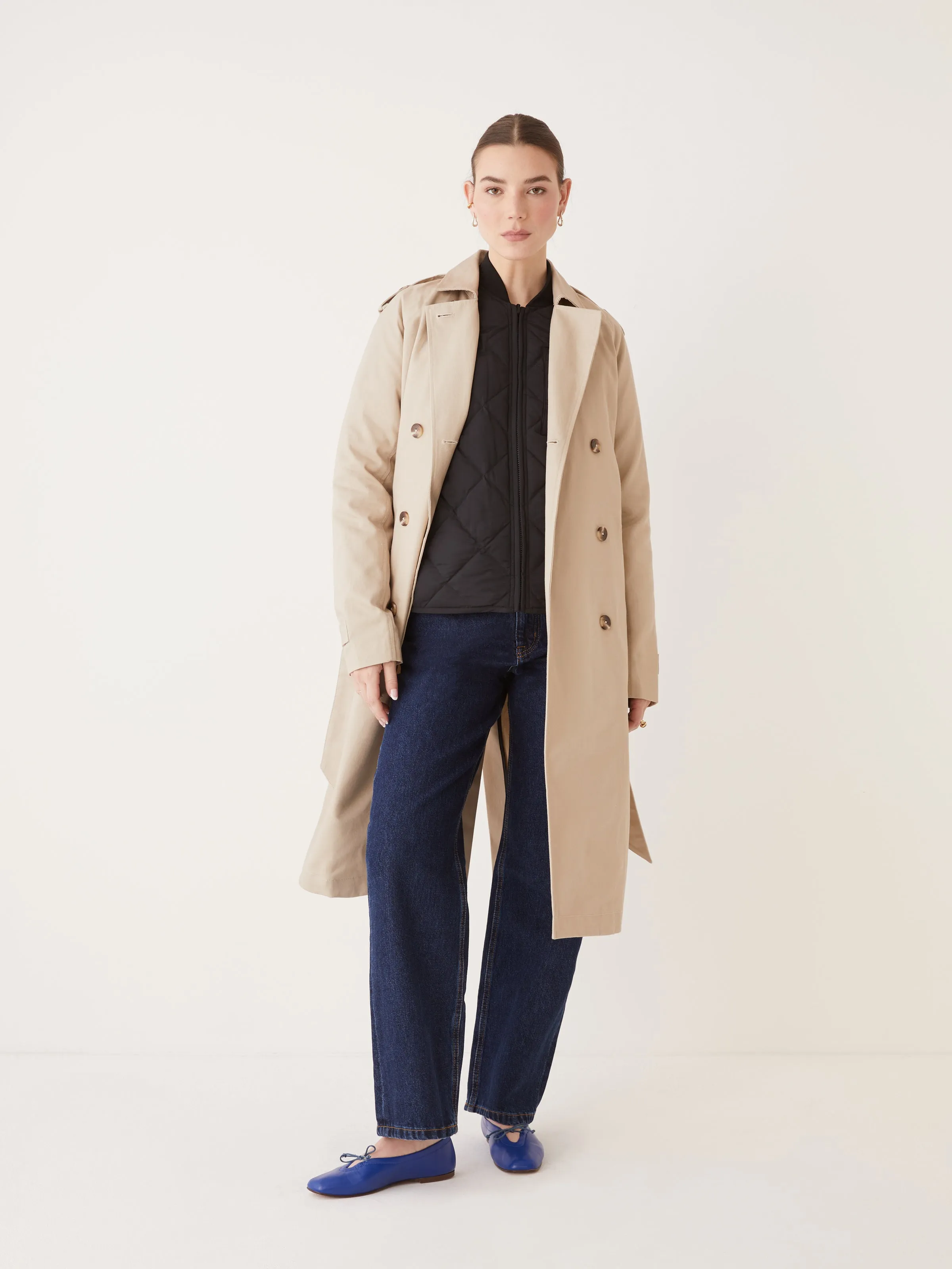 The Kapok Trench Coat in Feather Grey