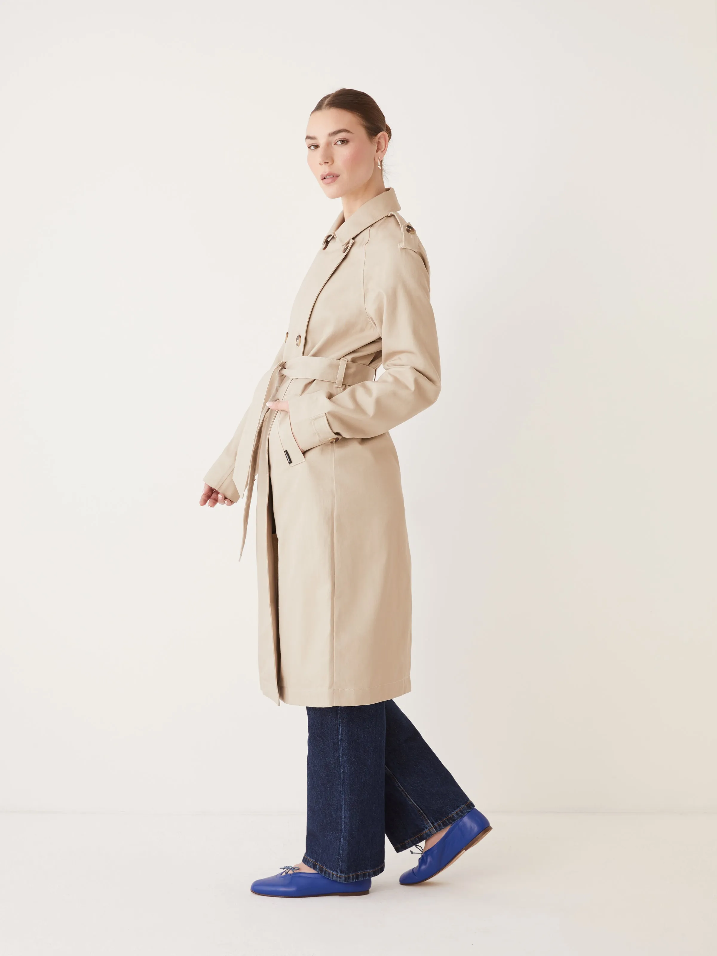 The Kapok Trench Coat in Feather Grey