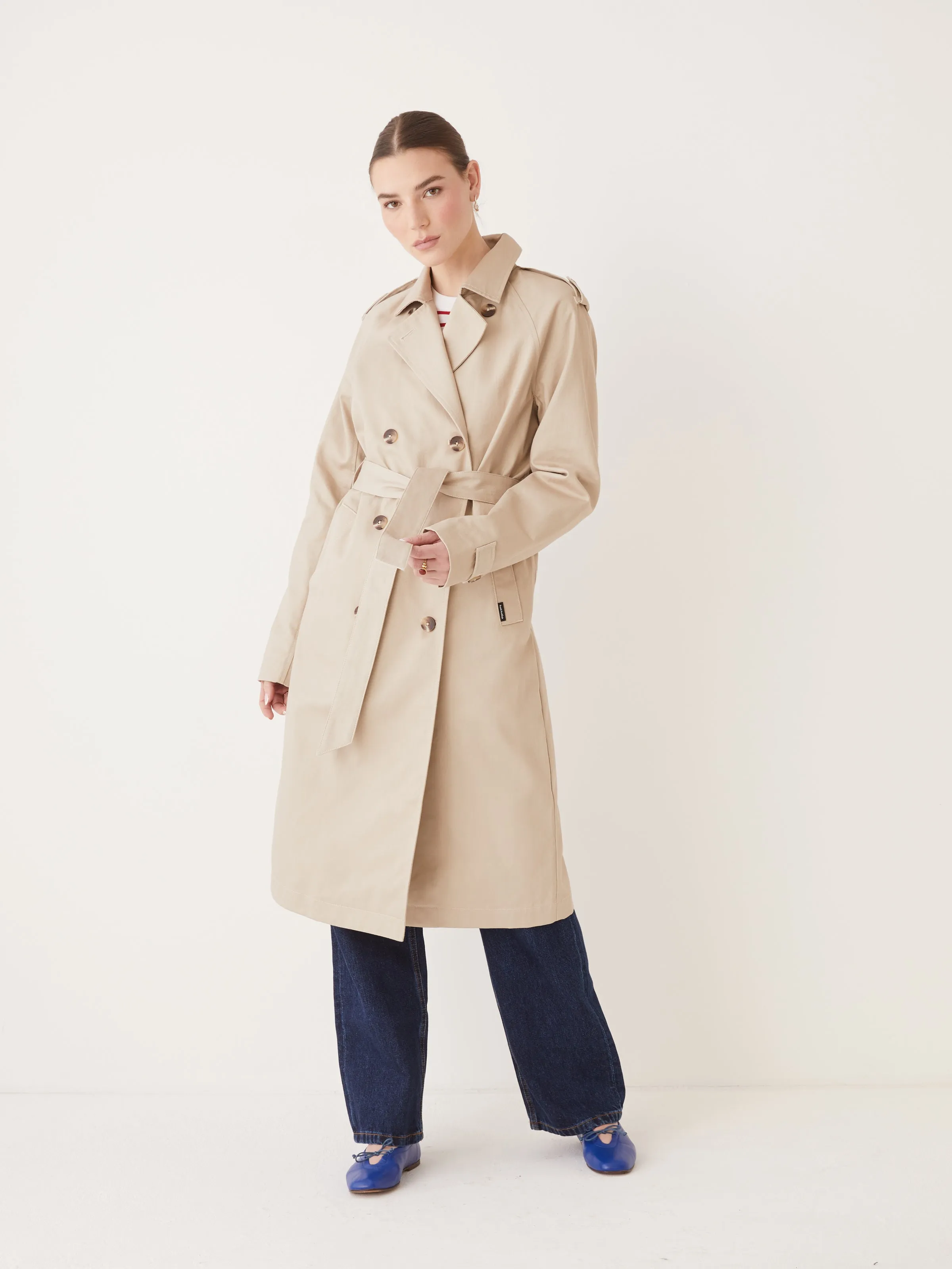 The Kapok Trench Coat in Feather Grey