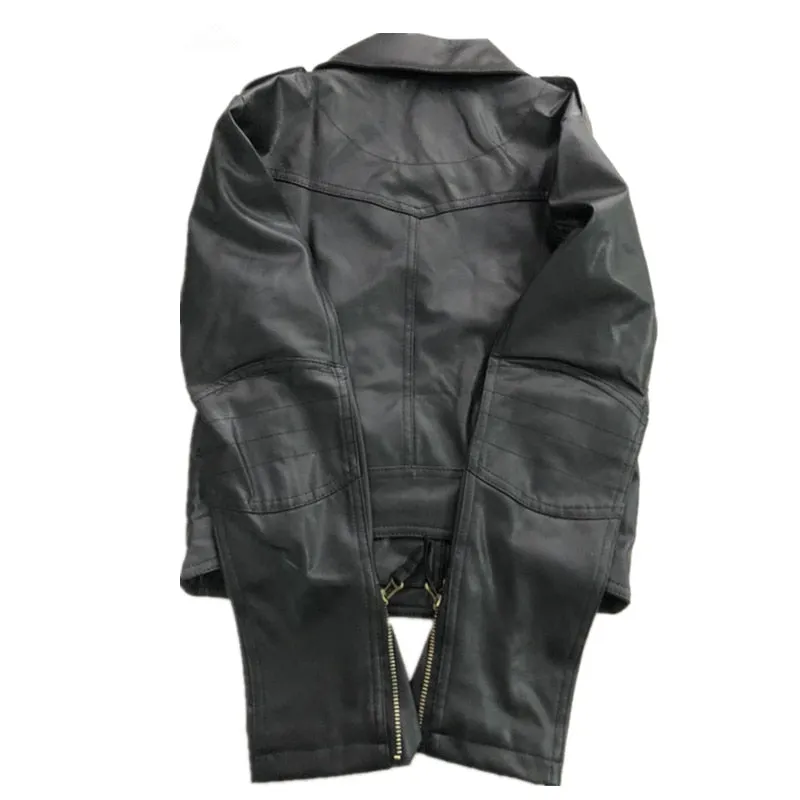VenusFox Zipper Faux Leather Jackets plus Sizes