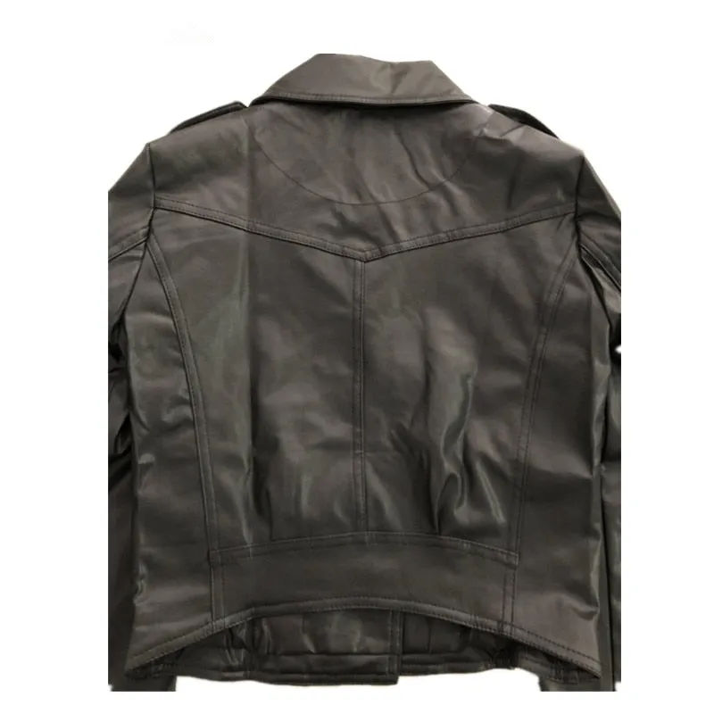 VenusFox Zipper Faux Leather Jackets plus Sizes