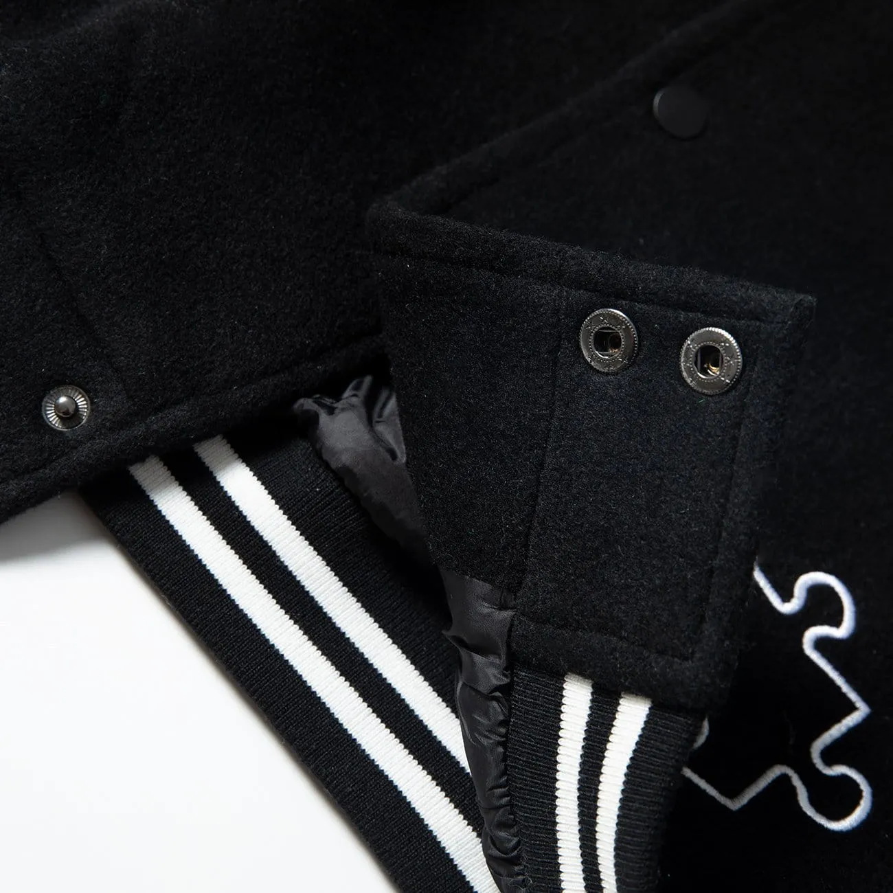 WLS Towel Embroidered Letters Puzzle Print Jacket