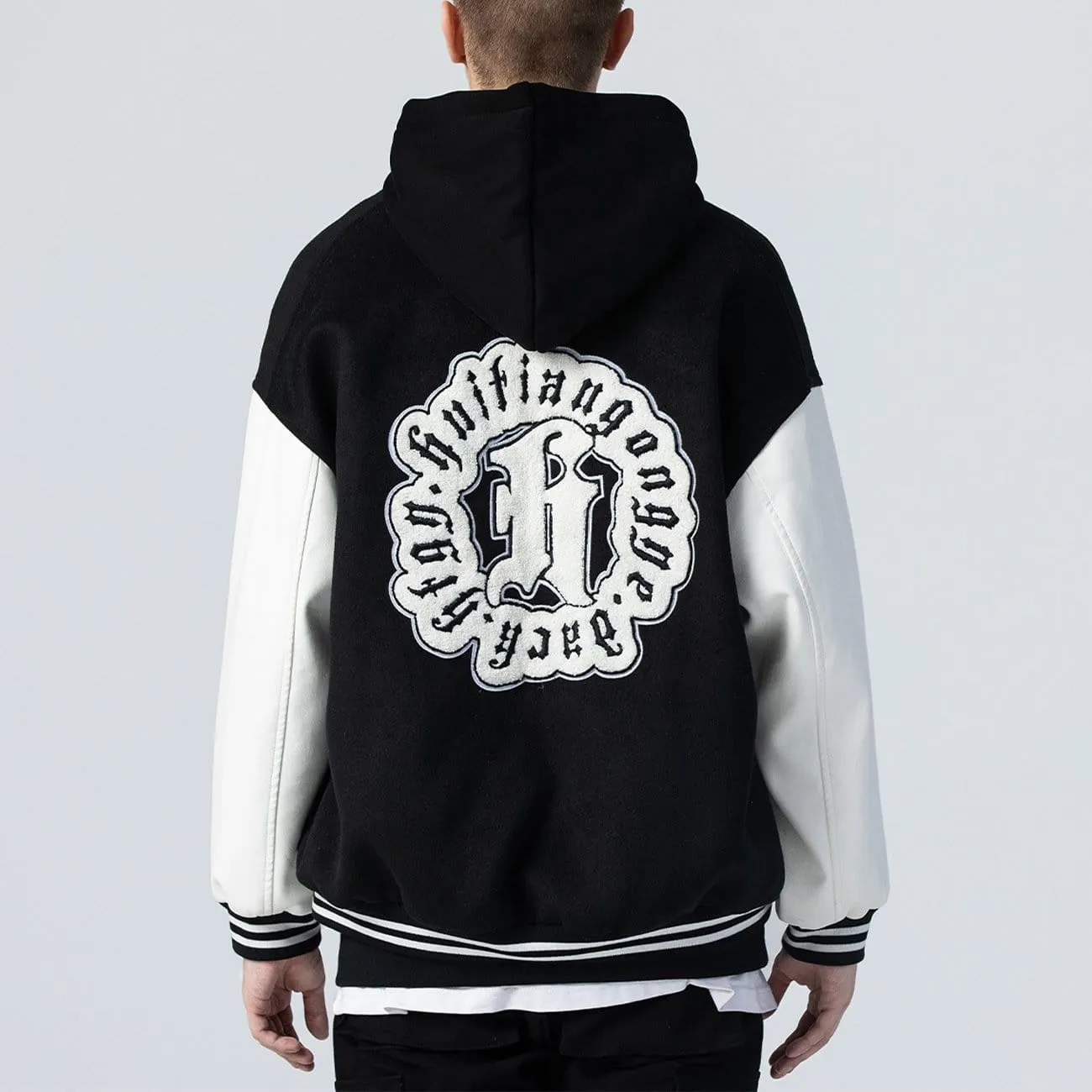 WLS Towel Embroidered Letters Puzzle Print Jacket